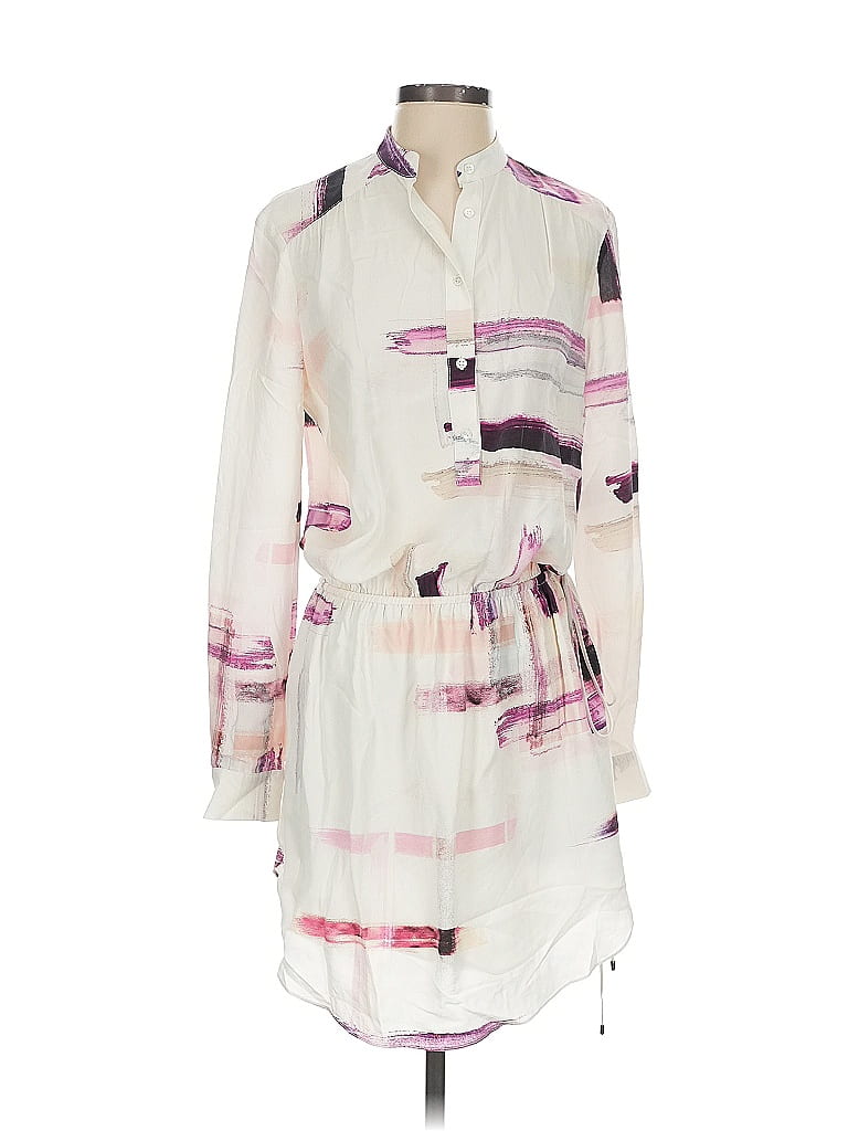 Haute Hippie 100% Silk Print Ivory Casual Dress Size S - photo 1