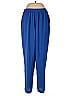 Roaman's 100% Polyester Solid Blue Casual Pants Size 6 - photo 1
