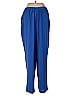 Roaman's 100% Polyester Solid Blue Casual Pants Size 6 - photo 2