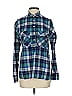 Old Navy Plaid Blue Long Sleeve Button-Down Shirt Size S - photo 1