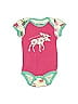 Little Blue House Heritage 100% Cotton Print Pink Short Sleeve Onesie Size 6-12 mo - photo 1