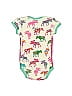Little Blue House Heritage 100% Cotton Print Pink Short Sleeve Onesie Size 6-12 mo - photo 2