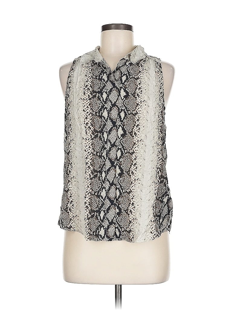 Pre-owned Joie Sleeveless Blouse In Silver
