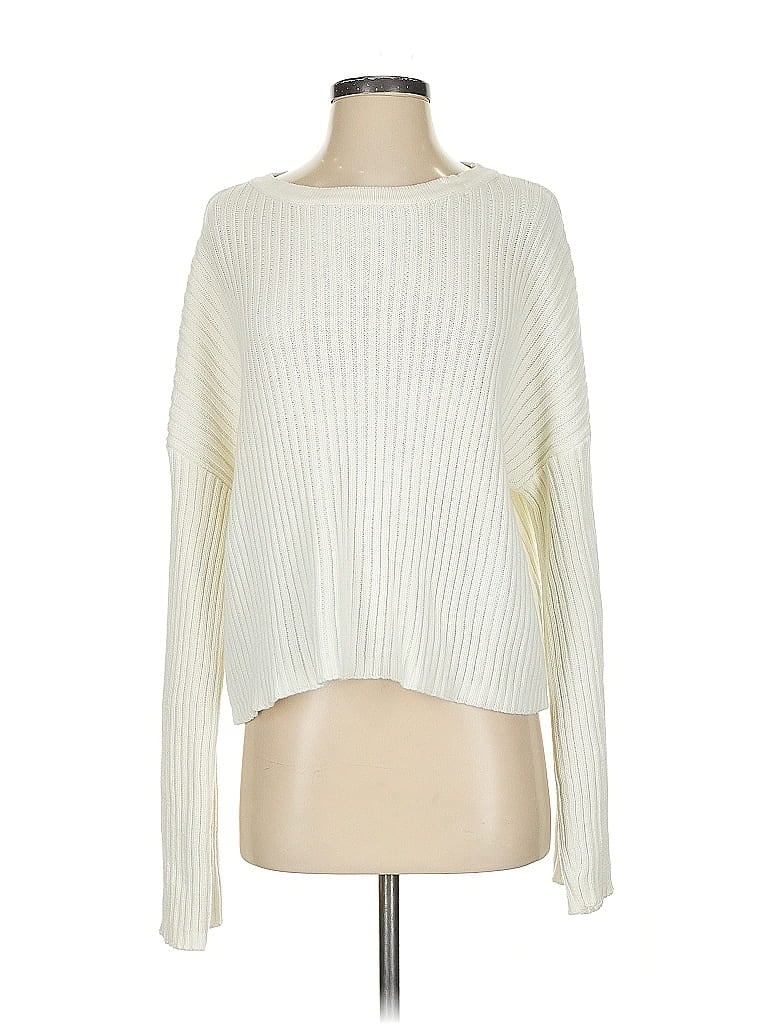 Pre-owned Oat Pullover Sweater In White