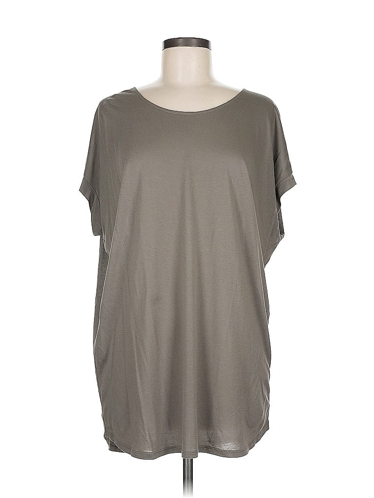 Pre-owned Dkny Short Sleeve T-shirt In Green