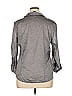 Ann Taylor Factory Metallic Gray 3/4 Sleeve Button-Down Shirt Size 16 - photo 2