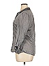Ann Taylor Factory Metallic Gray 3/4 Sleeve Button-Down Shirt Size 16 - photo 5