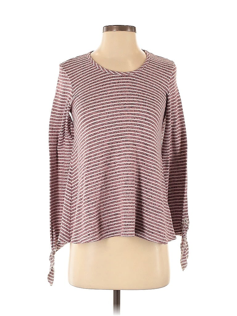 Pre-owned Assorted Brands 3/4 Sleeve T-shirt In Burgundy