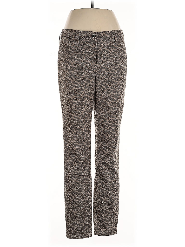 W by Worth Chevron-herringbone Gray Casual Pants Size 6 - photo 1