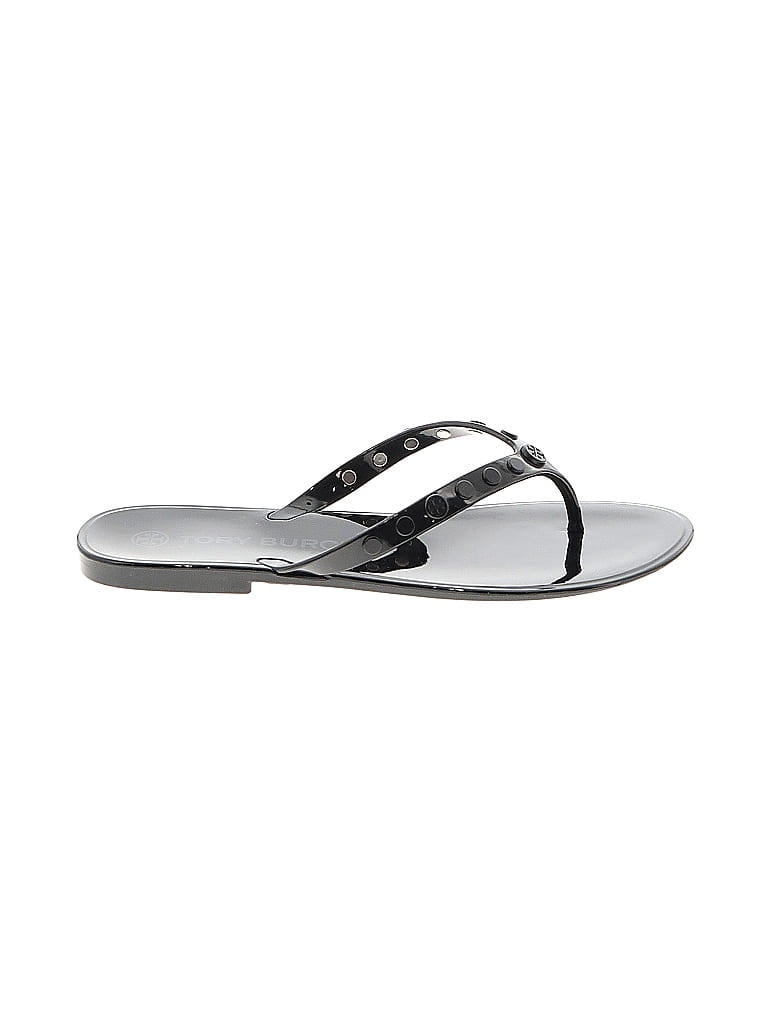 Tory Burch Silver Black Sandals Size 8 - photo 1