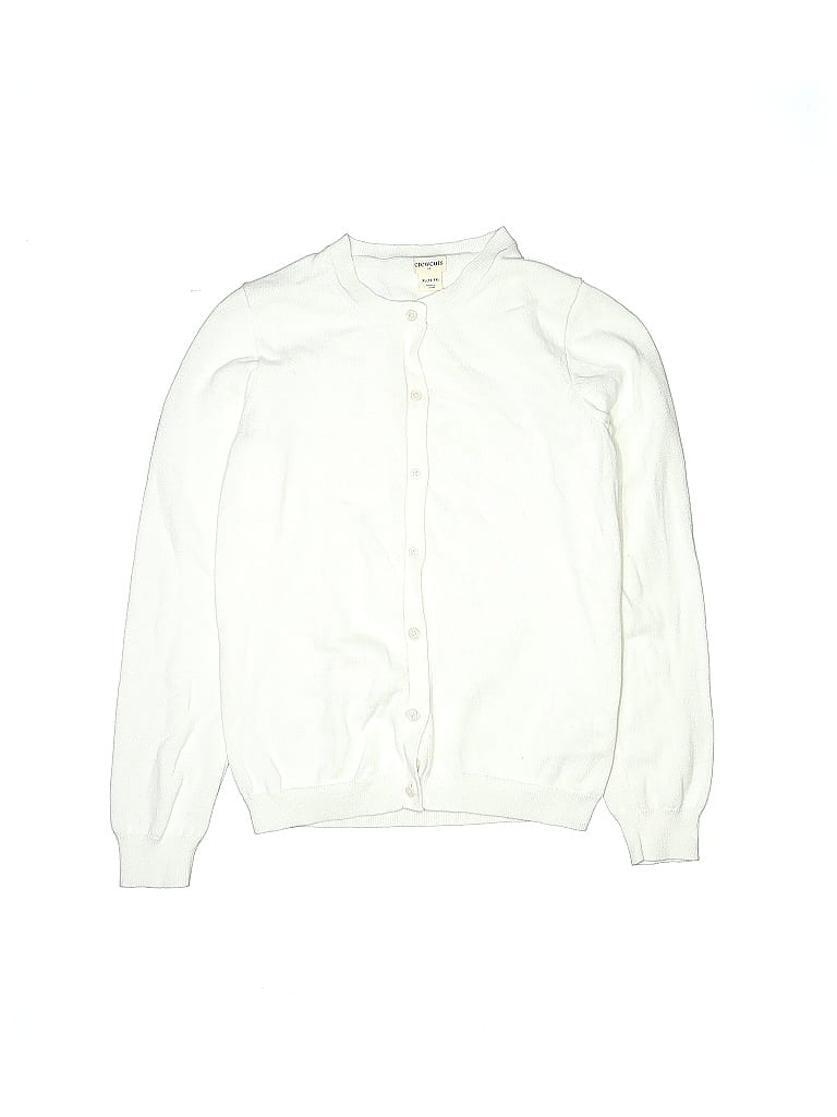 Crewcuts Outlet 100% Cotton White Cardigan Size 12 (big kids) - photo 1