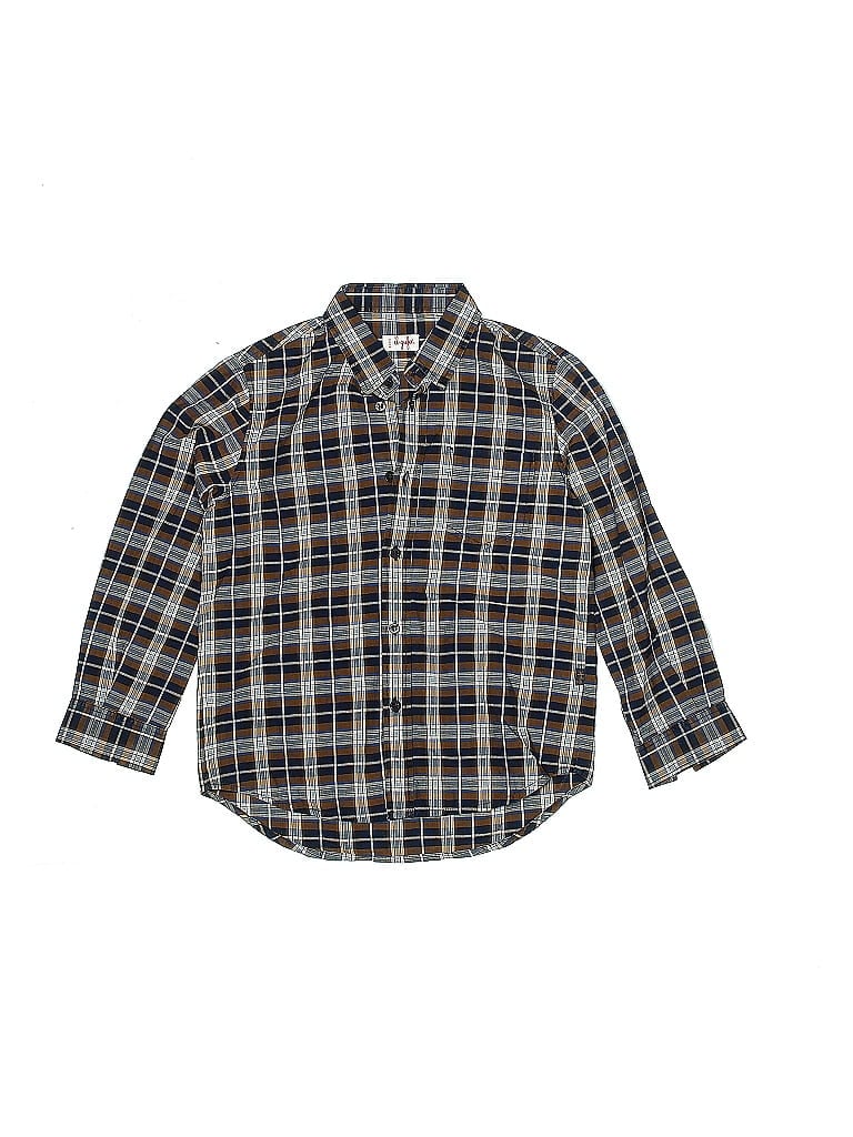 Pre-owned Assorted Brands Kids' Long Sleeve Button Down Shirt In Gray