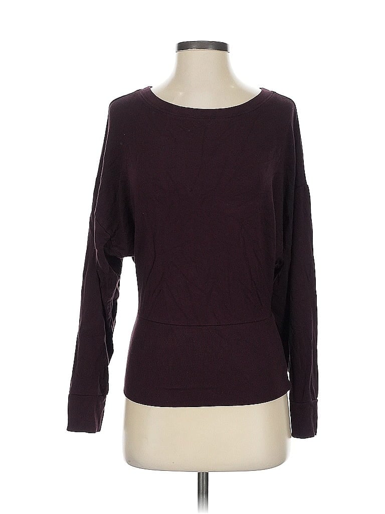 Pre-owned Express Pullover Sweater In Burgundy