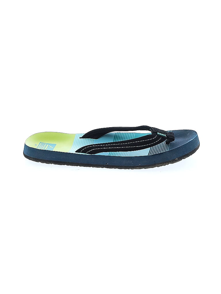 Reef Blue Black Flip Flops Size 4 - photo 1