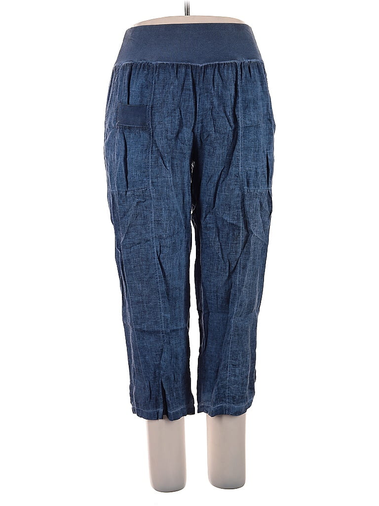 Inizio Blue Linen Pants Size XL - photo 1