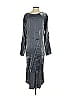 H&M Metallic Gray Silver Casual Dress Size S - photo 2