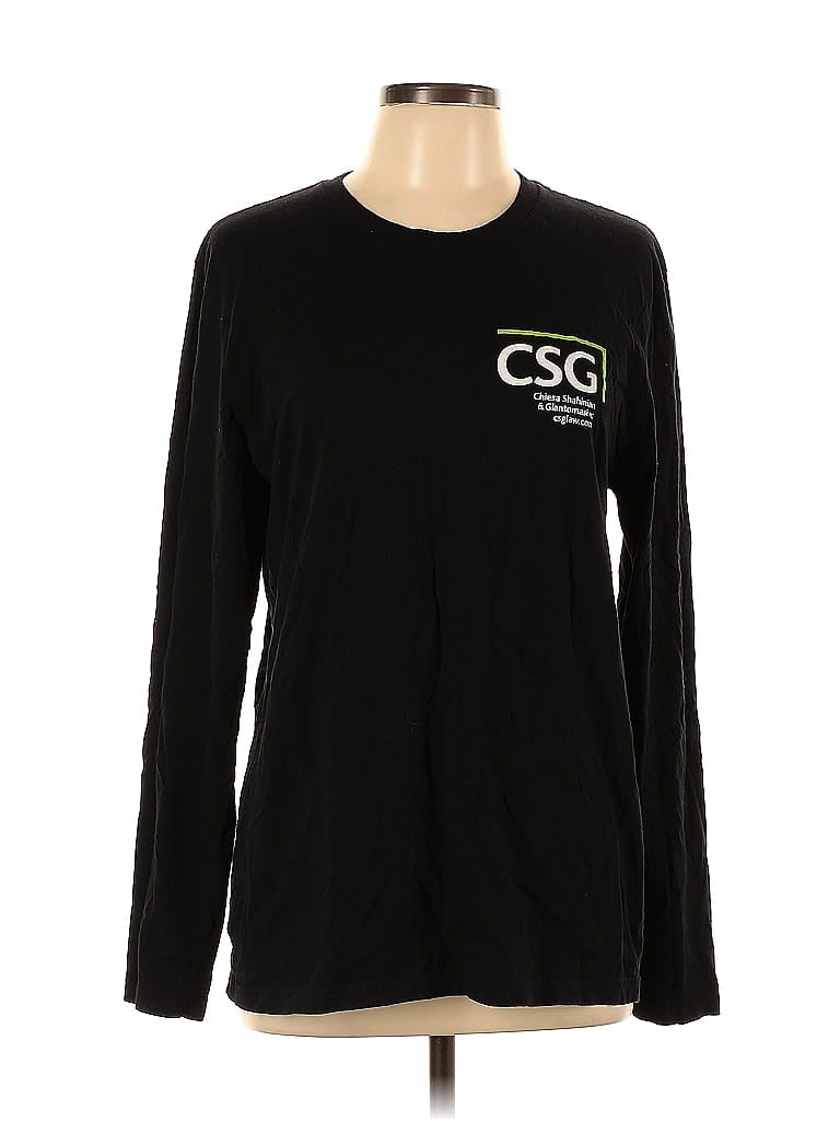 Pre-owned Assorted Brands Long Sleeve T-shirt In Black