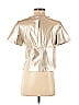 Porridge Metallic Silver Short Sleeve Blouse Size XS - photo 2