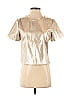 Porridge Metallic Silver Short Sleeve Blouse Size XS - photo 1