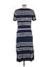 BECKEN Stripes Blue Casual Dress Size L - photo 2