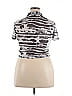 CARMiN 100% Polyester Animal Print Silver Short Sleeve Top Size 2X - photo 2