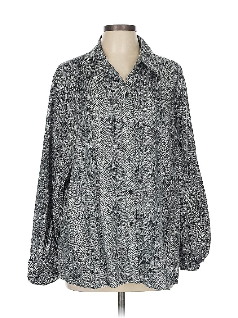 Click to view more detailed imagery on our partner's website Pre-owned Foxcroft Long Sleeve Blouse In Black