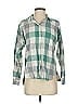Ann Taylor LOFT 100% Cotton Plaid Green Long Sleeve Button-Down Shirt Size XS - photo 1