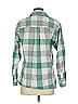 Ann Taylor LOFT 100% Cotton Plaid Green Long Sleeve Button-Down Shirt Size XS - photo 2