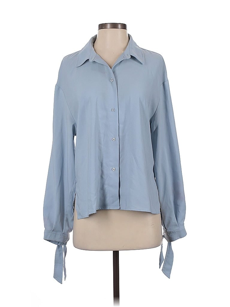 Pre-owned Rachel Zoe Long Sleeve Blouse In Blue