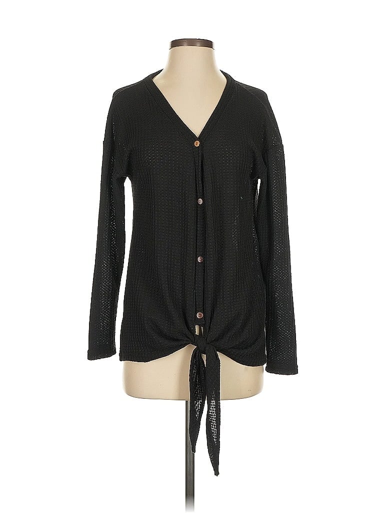 Pre-owned Unbranded Cardigan Sweater In Black