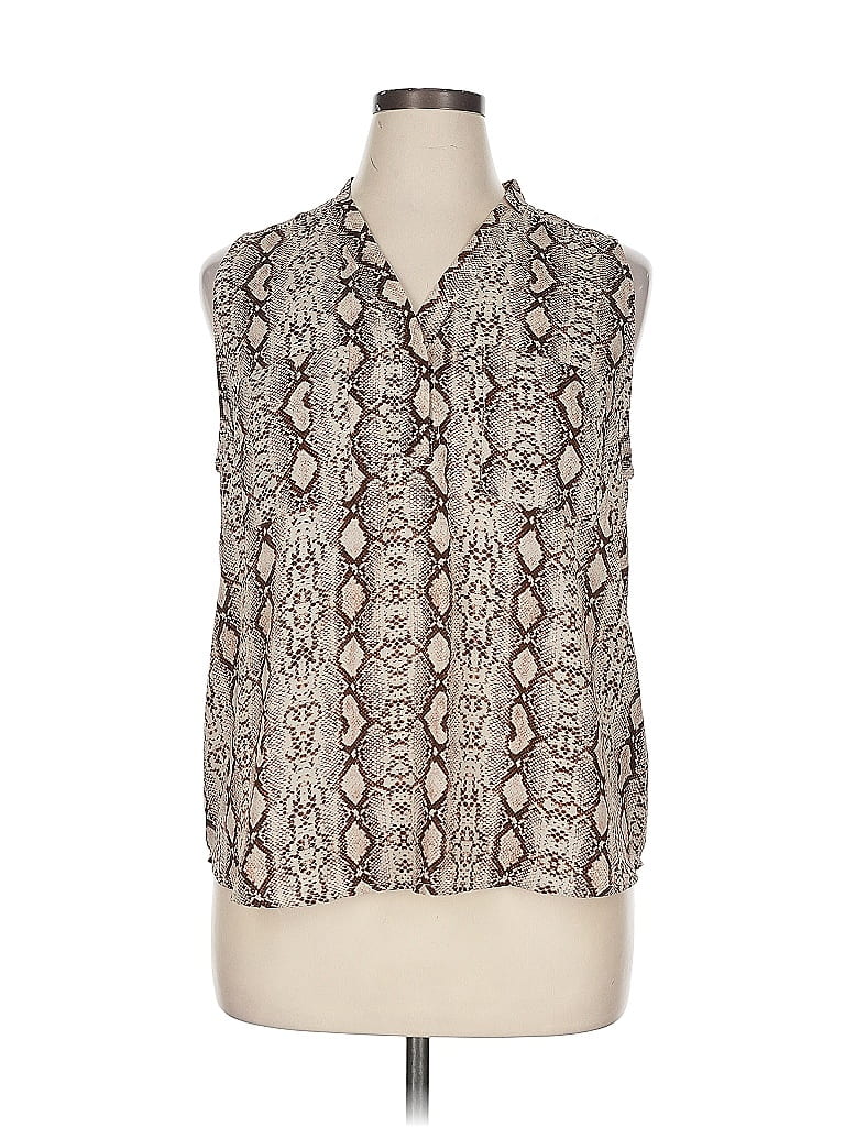 Pre-owned Collective Concepts Sleeveless Blouse In Gray