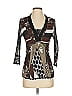 Alberto Makali 100% Polyester Brown 3/4 Sleeve Top Size S - photo 1