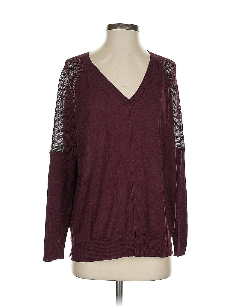 Pre-owned Assorted Brands Pullover Sweater In Burgundy
