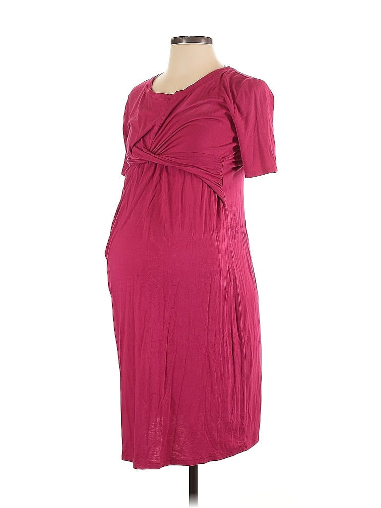 Isabel Maternity Burgundy Pink Casual Dress Size XS - photo 1