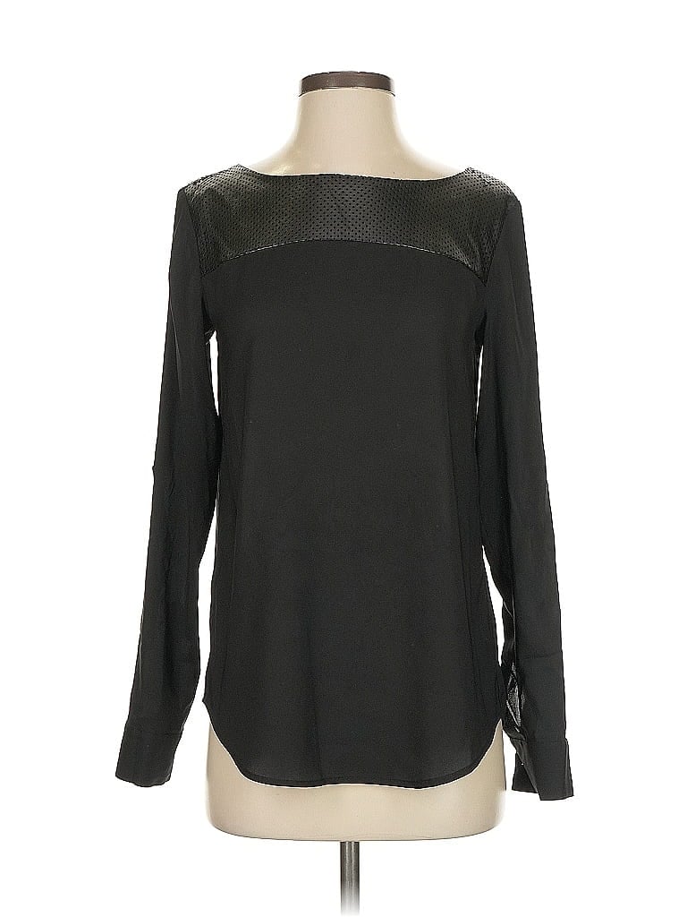 Pre-owned Ann Taylor Long Sleeve Blouse In Black