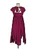 Mia Joy Solid Burgundy Casual Dress Size 7 - photo 2