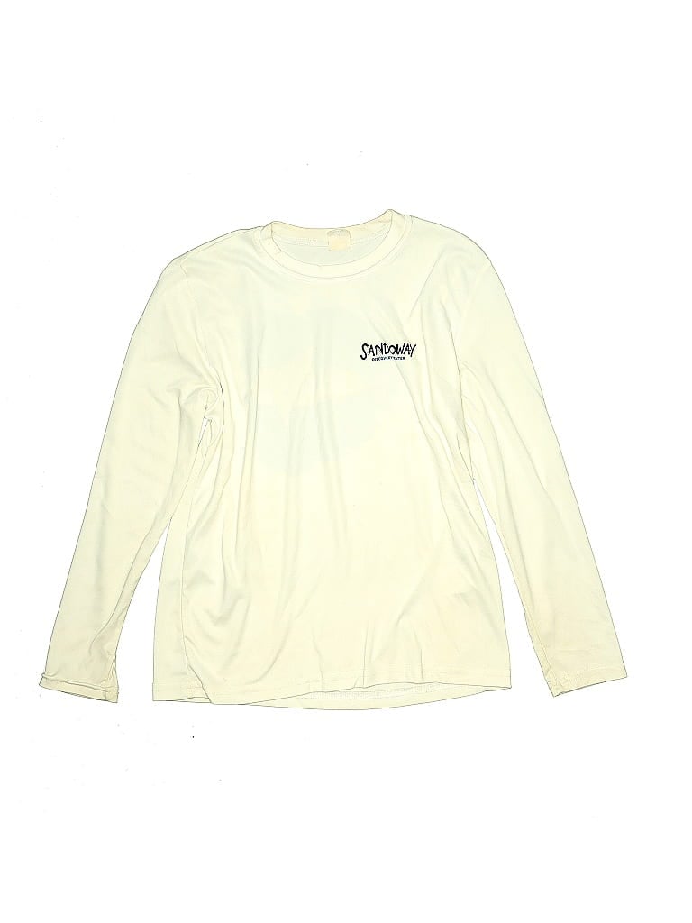 Sport-Tek 100% Polyester Ivory Long Sleeve T-Shirt Size M (big kids) - photo 1