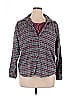 Lauren Brooke 100% Cotton Tweed Gray 3/4 Sleeve Button-Down Shirt Size XL - photo 1