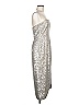 ML Monique Lhuillier 100% Polyester Metallic Silver Cocktail Dress Size 8 - photo 4