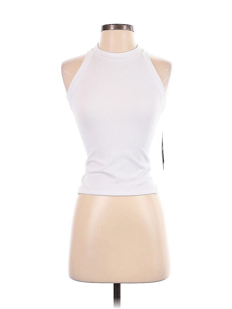 Pre-owned Athleta Tank Top White Halter Neckline Tops
