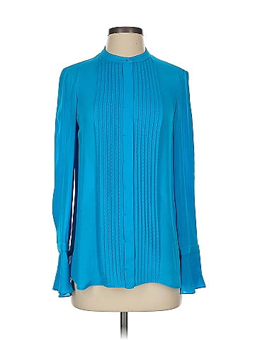 Elie Tahari Long Sleeve Silk Top (view 1)