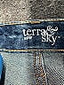 Terra & Sky Blue Denim Shorts Size 18 - photo 3