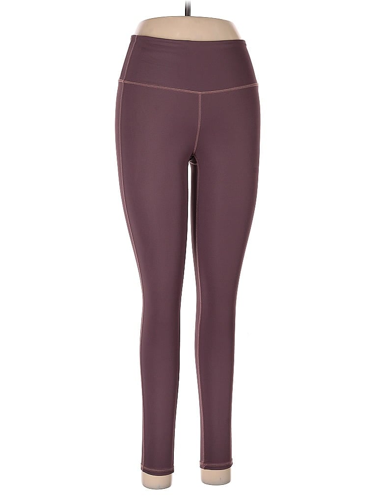 Pre-owned Athleta Active Pants In Burgundy