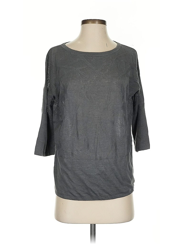 Pre-owned Lafayette 148 Pullover Sweater In Gray