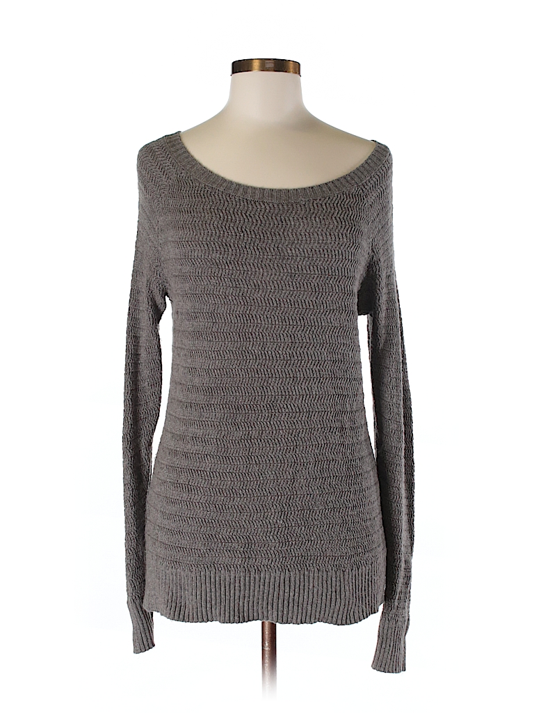 Ann Taylor LOFT Solid Gray Pullover Sweater Size M - 70% off | thredUP