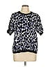 Kate Spade New York Animal Print Blue Pullover Sweater Size L - photo 1