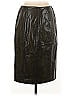 Worth 100% Leather Metallic Black Leather Skirt Size 4 - photo 2