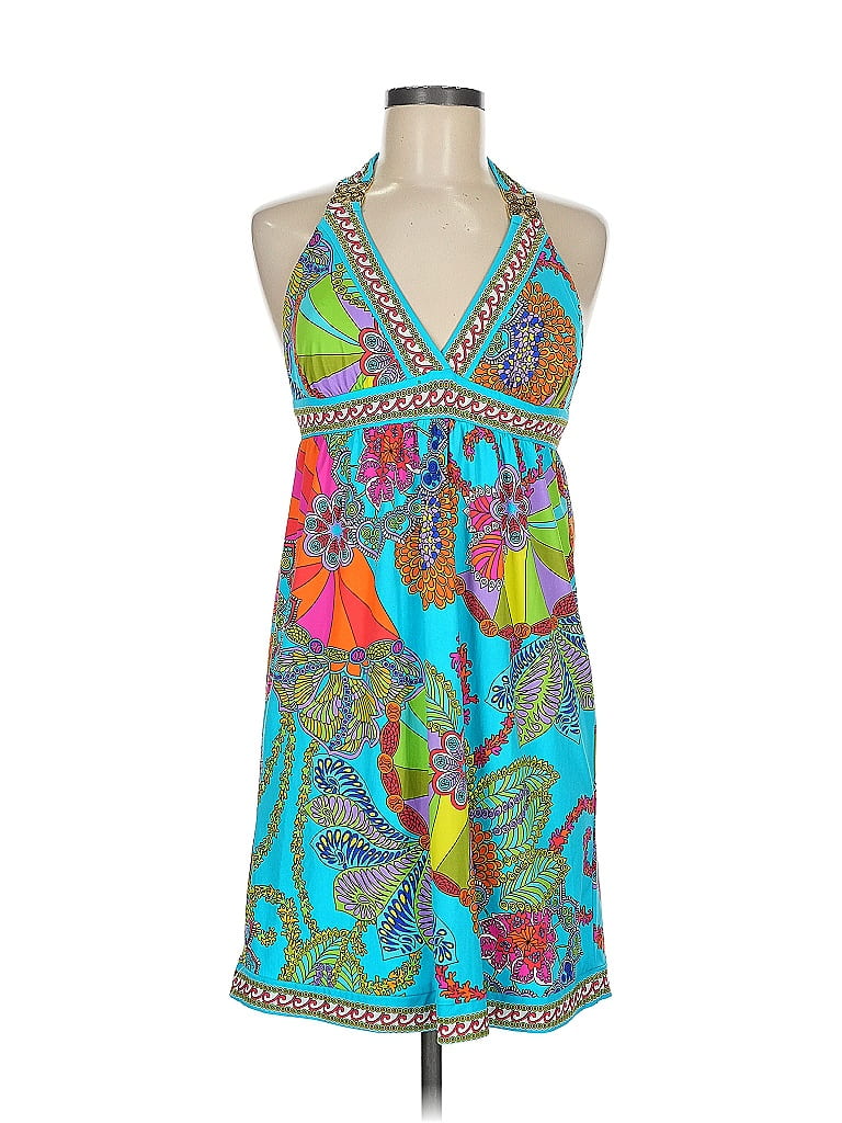 Trina Turk Paisley Blue Casual Dress Size M - photo 1