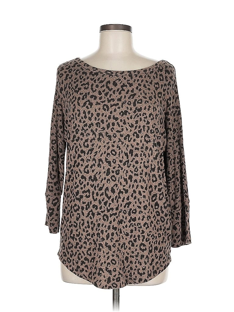 Pre-owned Market & Spruce Pullover Sweater In Brown