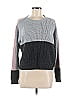 Pink Rose 100% Acrylic Color Block Gray Pullover Sweater Size M - photo 1
